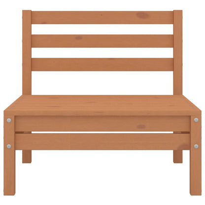 Set Salotto da Giardino 8pz Marrone Ambra Legno Massello Pino