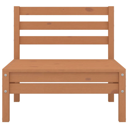 Set Salotto da Giardino 5pz Marrone Ambra Legno Massello Pino
