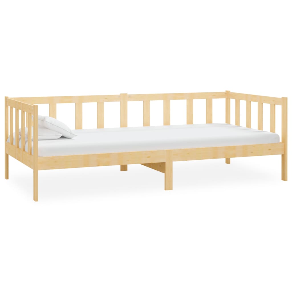 Divano Letto con Materasso 90x200 cm Legno Massello di Pino