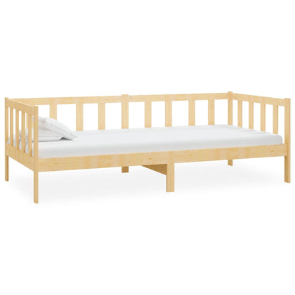 Divano Letto con Materasso 90x200 cm Legno Massello di Pino