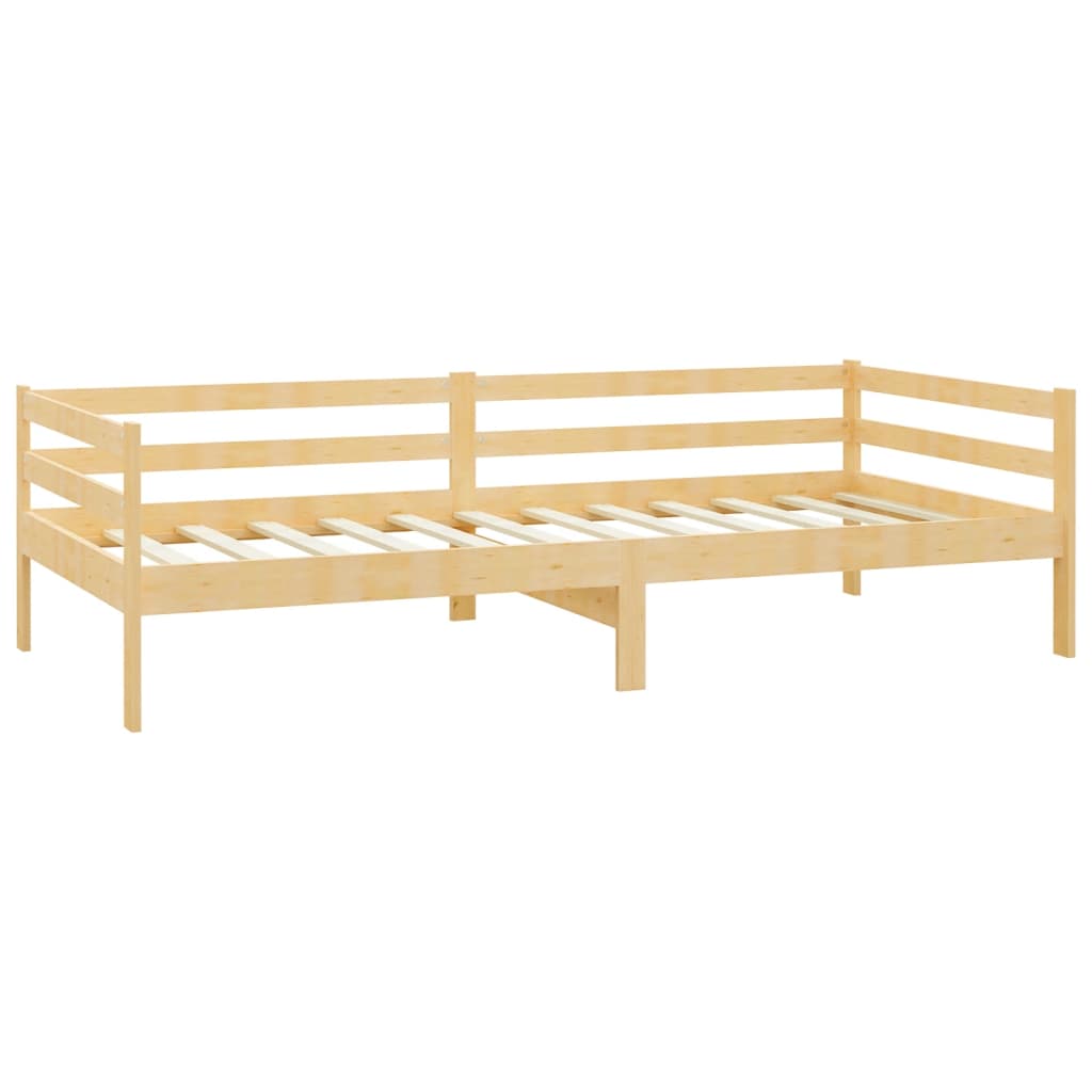 Divano Letto con Cassetti 90x200 cm Legno Massello di Pino