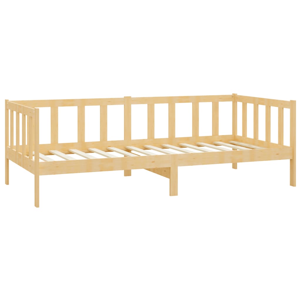 Divano Letto con Cassetti 90x200 cm Legno Massello di Pino