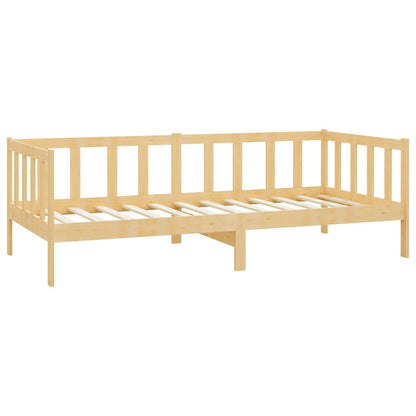 Divano Letto con Cassetti 90x200 cm Legno Massello di Pino