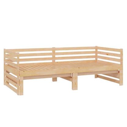 Dormeuse Estraibile 2x(90x200) cm Legno Massello di Pino