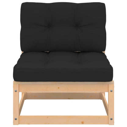 Set Divani Giardino 13 pz con Cuscini in Legno Massello di Pino