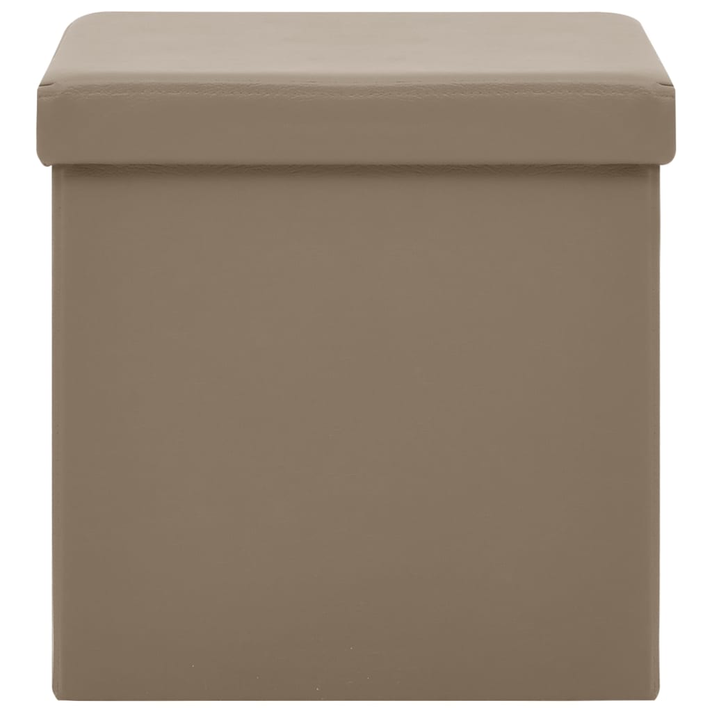 Sgabello con Contenitore Pieghevole Cappuccino in PVC