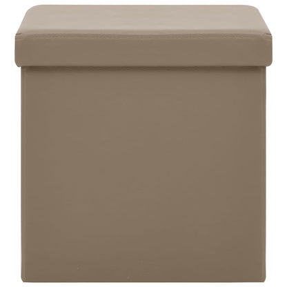 Sgabello con Contenitore Pieghevole Cappuccino in PVC