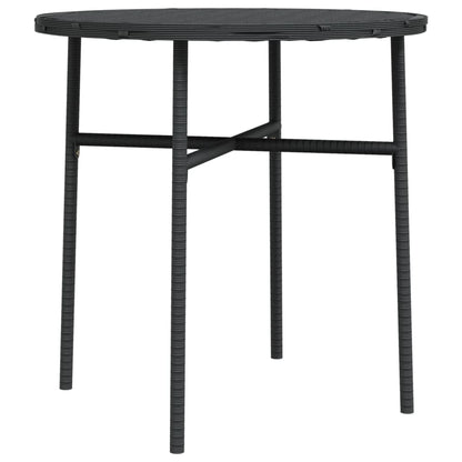 Tavolino da TÃ¨ Nero 45 cm in Polyrattan