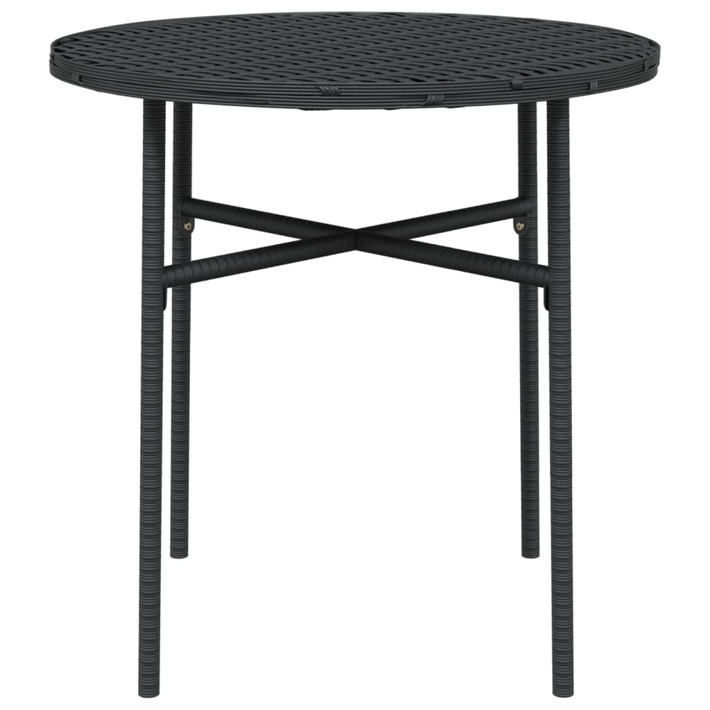 Tavolino da TÃ¨ Nero 45 cm in Polyrattan