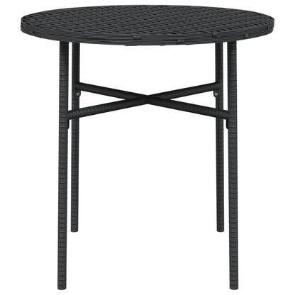 Tavolino da TÃ¨ Nero 45 cm in Polyrattan