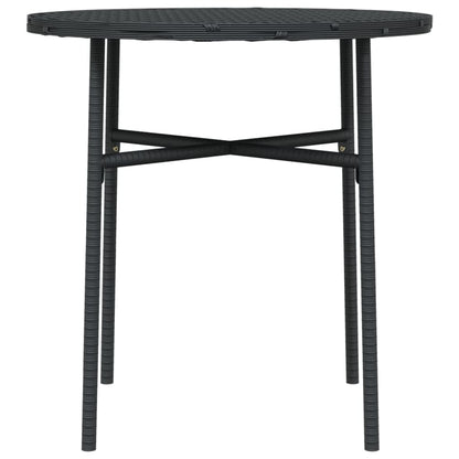 Tavolino da TÃ¨ Nero 45 cm in Polyrattan