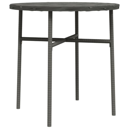 Tavolino da TÃƒÂ¨ Grigio 45 cm in Polyrattan
