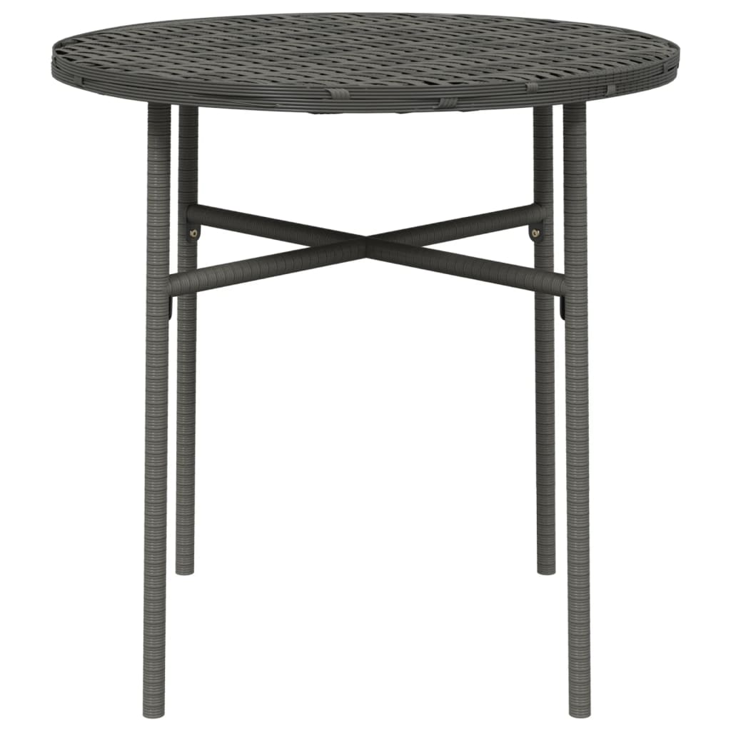Tavolino da TÃƒÂ¨ Grigio 45 cm in Polyrattan