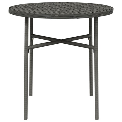 Tavolino da TÃƒÂ¨ Grigio 45 cm in Polyrattan