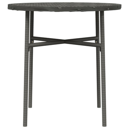 Tavolino da TÃƒÂ¨ Grigio 45 cm in Polyrattan