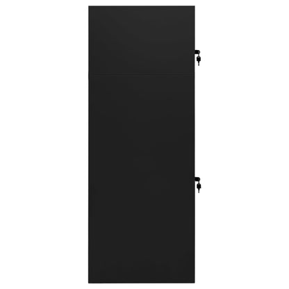 Armadietto per Sella Nero 53x53x140 cm in Acciaio