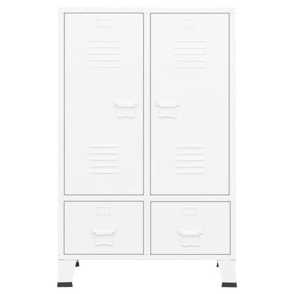 Armadio Industriale Bianco 67x35x107 cm in Acciaio