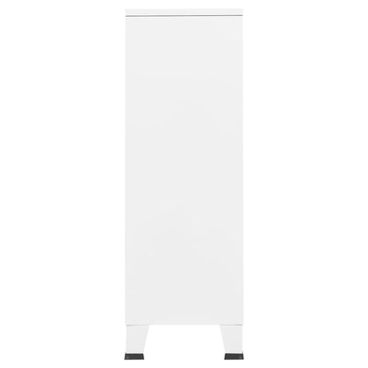 Armadio Industriale Bianco 67x35x107 cm in Acciaio