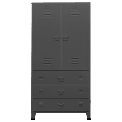 Armadio Antracite Industriale 90x50x180 cm in Metallo