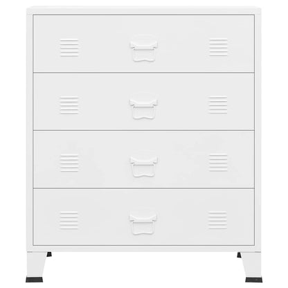 Cassettiera Industriale Bianca 78x40x93 cm in Metallo