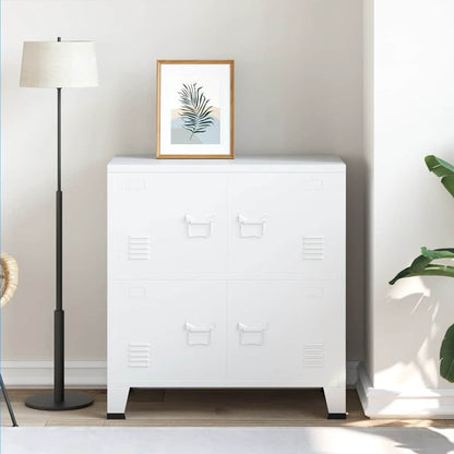 Armadio Classificatore Industriale Bianco 75x40x80 cm Acciaio