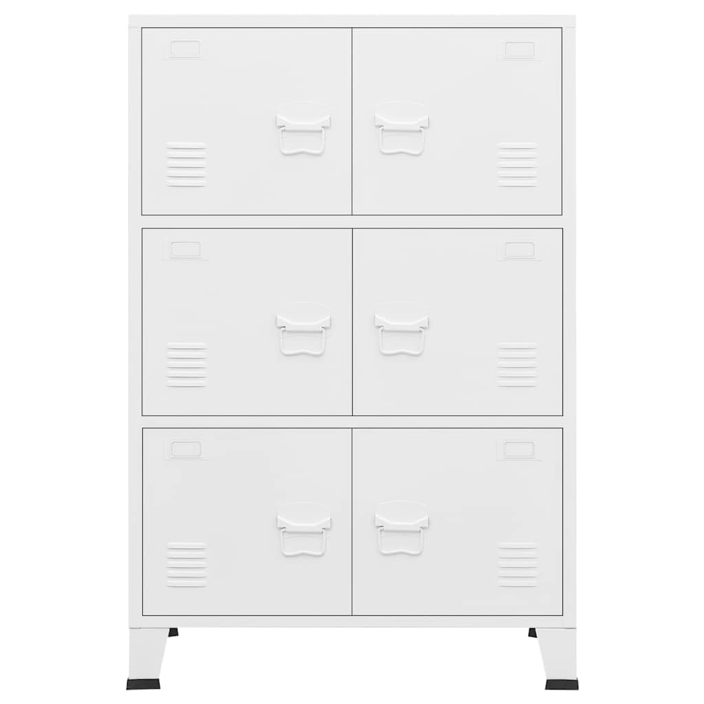 Armadio Classificatore Industriale Bianco 75x40x115 cm Metallo