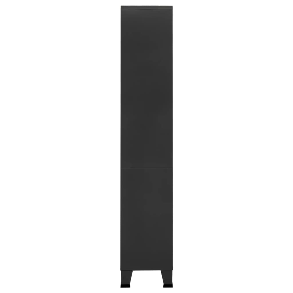 Libreria Industriale Antracite 80x32x180 cm in Acciaio