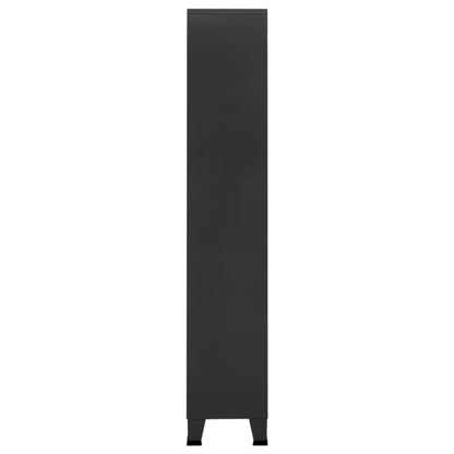 Libreria Industriale Antracite 80x32x180 cm in Acciaio