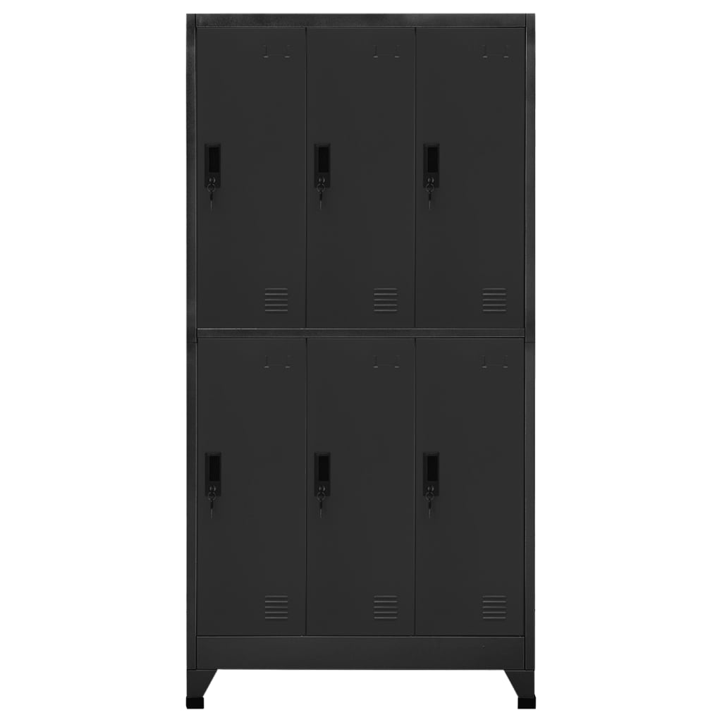 Armadietto con Serratura Antracite 90x45x180 cm in Acciaio