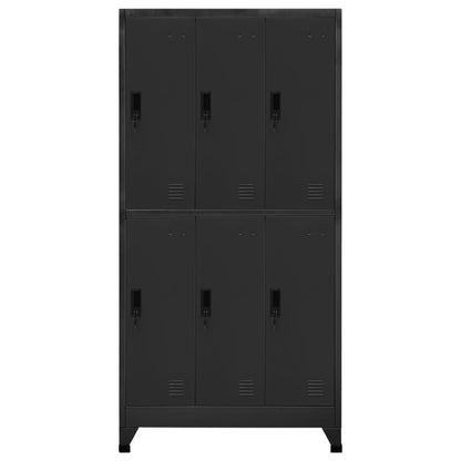 Armadietto con Serratura Antracite 90x45x180 cm in Acciaio