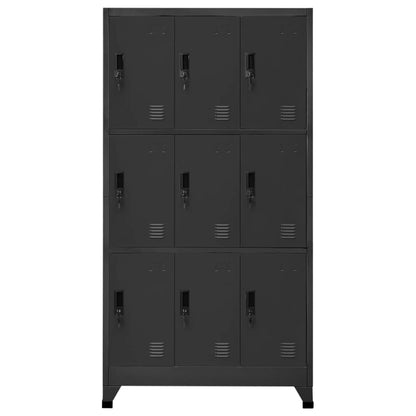 Armadietto con Serratura Antracite 90x45x180 cm in Acciaio