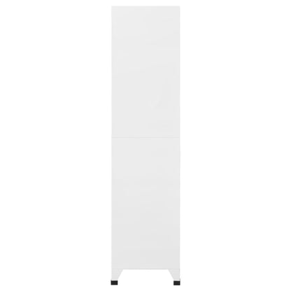 Armadietto con Chiave Grigio Chiaro e Scuro 90x45x180cm Acciaio