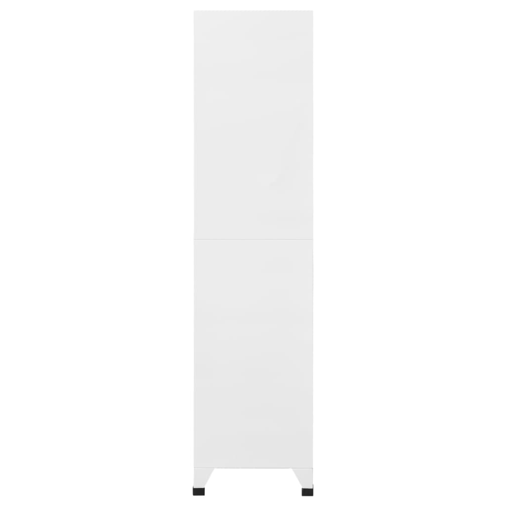 Armadietto con Chiave Grigio Chiaro e Scuro 90x40x180cm Acciaio