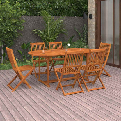 Set da Pranzo da Giardino 7pz 180x90x75cm Legno Massello Acacia