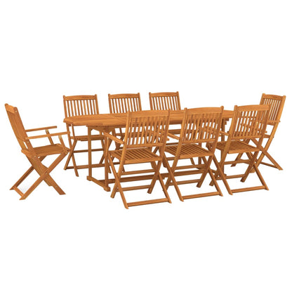 Set da Pranzo da Giardino 9 pz 220x90x75 cm Massello di Acacia