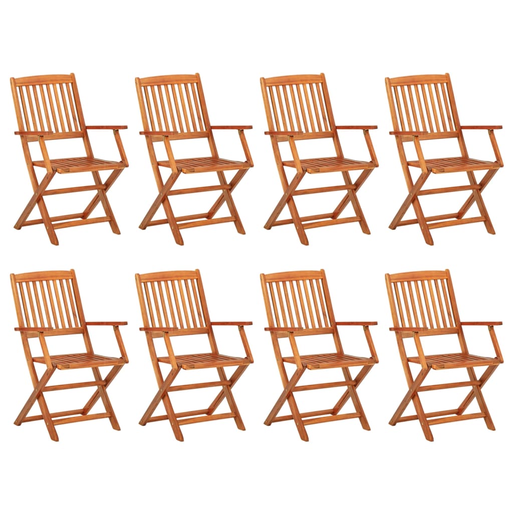 Set da Pranzo da Giardino 9 pz 220x90x75 cm Massello di Acacia