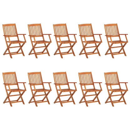 Set da Pranzo da Giardino 11 pz 220x90x75 cm Massello di Acacia