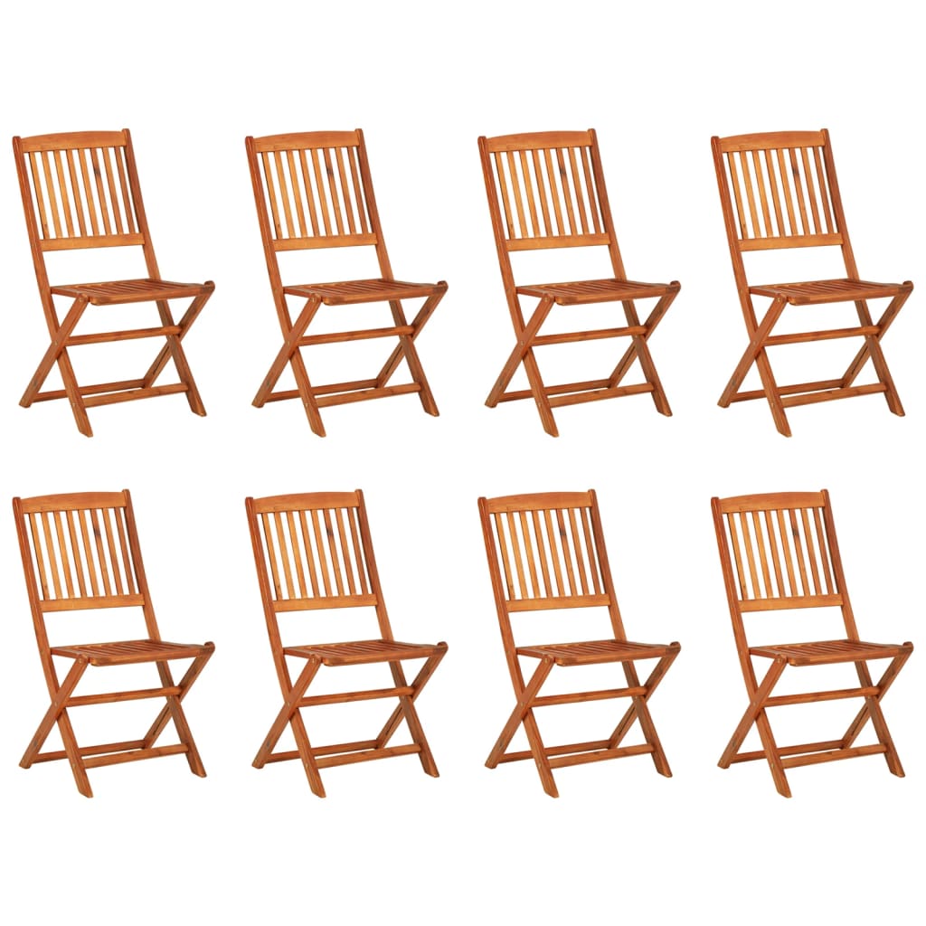 Set da Pranzo da Giardino 9 pz 220x90x75 cm Massello di Acacia