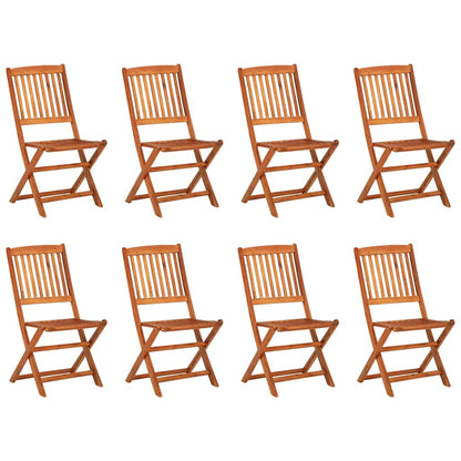 Set da Pranzo da Giardino 9 pz 220x90x75 cm Massello di Acacia