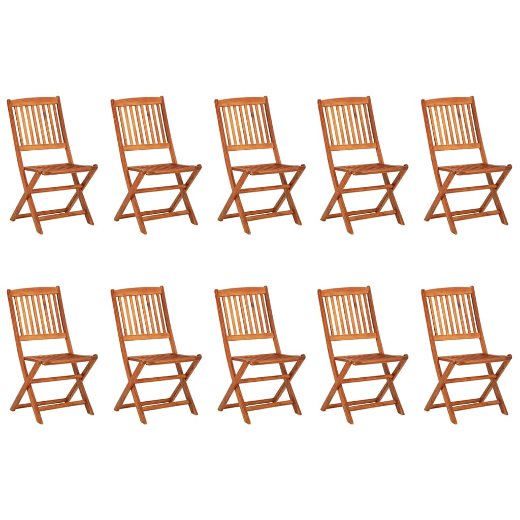 Set da Pranzo da Giardino 11 pz 280x90x75 cm Massello di Acacia