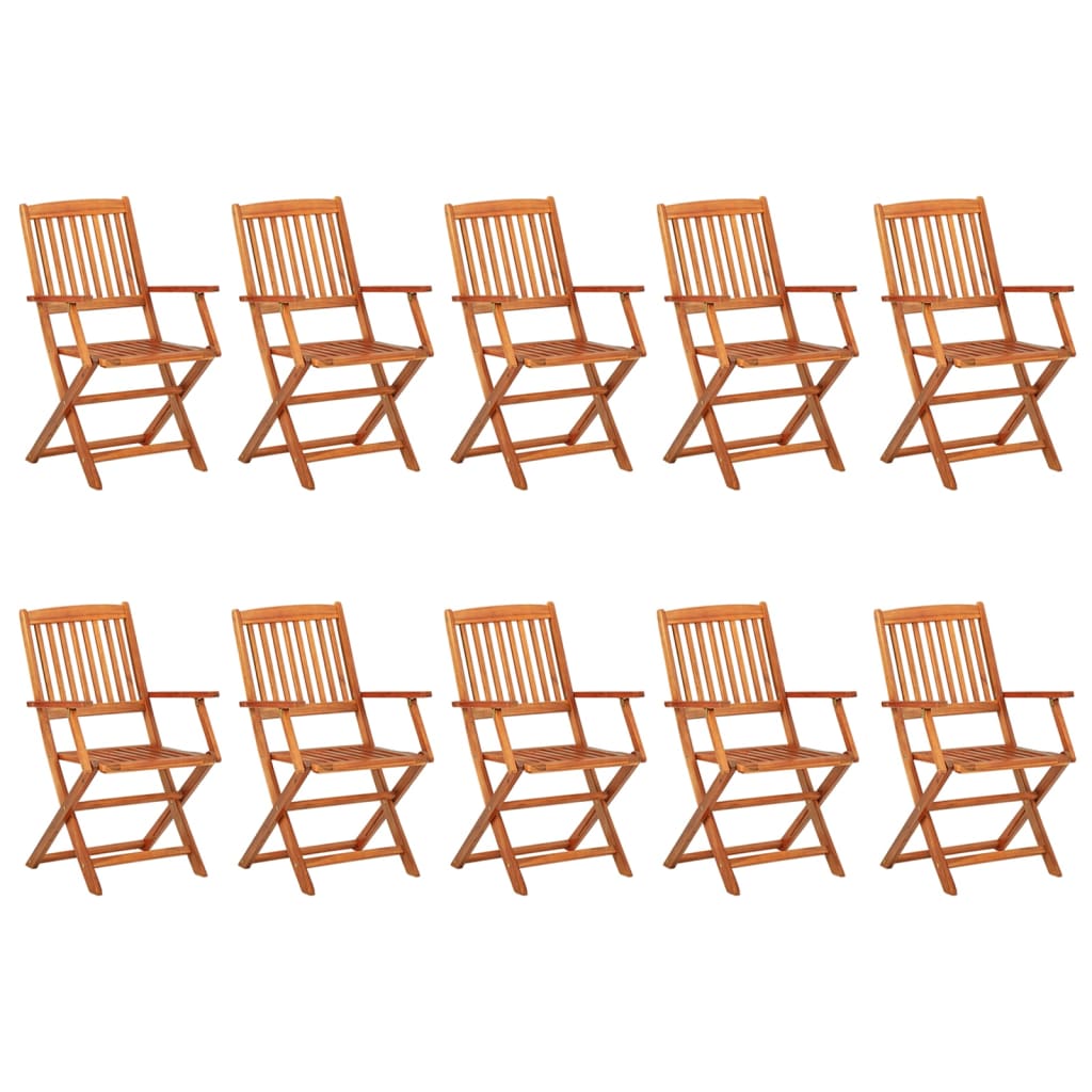 Set da Pranzo da Giardino 11 pz 220x90x75 cm Massello di Acacia