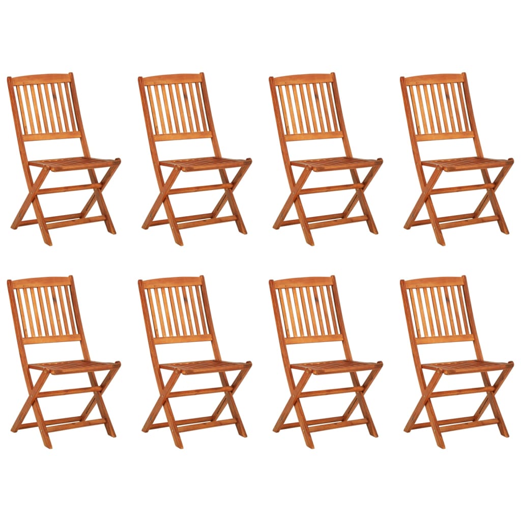 Set da Pranzo da Giardino 9 pz 220x90x75 cm Massello di Acacia