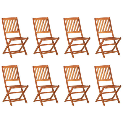 Set da Pranzo da Giardino 9 pz 220x90x75 cm Massello di Acacia