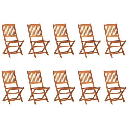 Set da Pranzo da Giardino 11 pz 220x90x75 cm Massello di Acacia