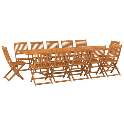 Set da Pranzo da Giardino 13 pz 280x90x75 cm Massello di Acacia