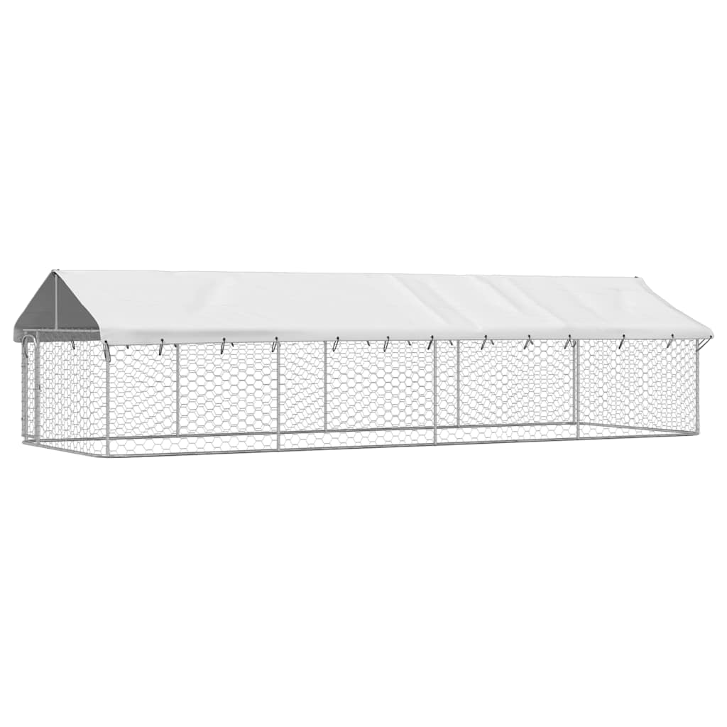 Gabbia per Cani da Esterno con Tetto 600x200x150 cm