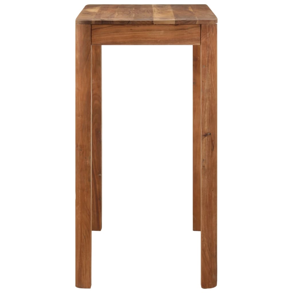 Tavolo da Bar in Legno Acacia con Finitura Ambra 110x55x106 cm