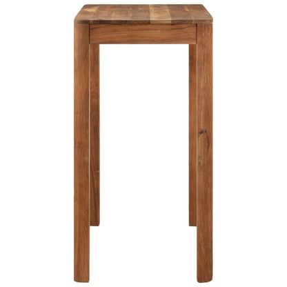 Tavolo da Bar in Legno Acacia con Finitura Ambra 110x55x106 cm