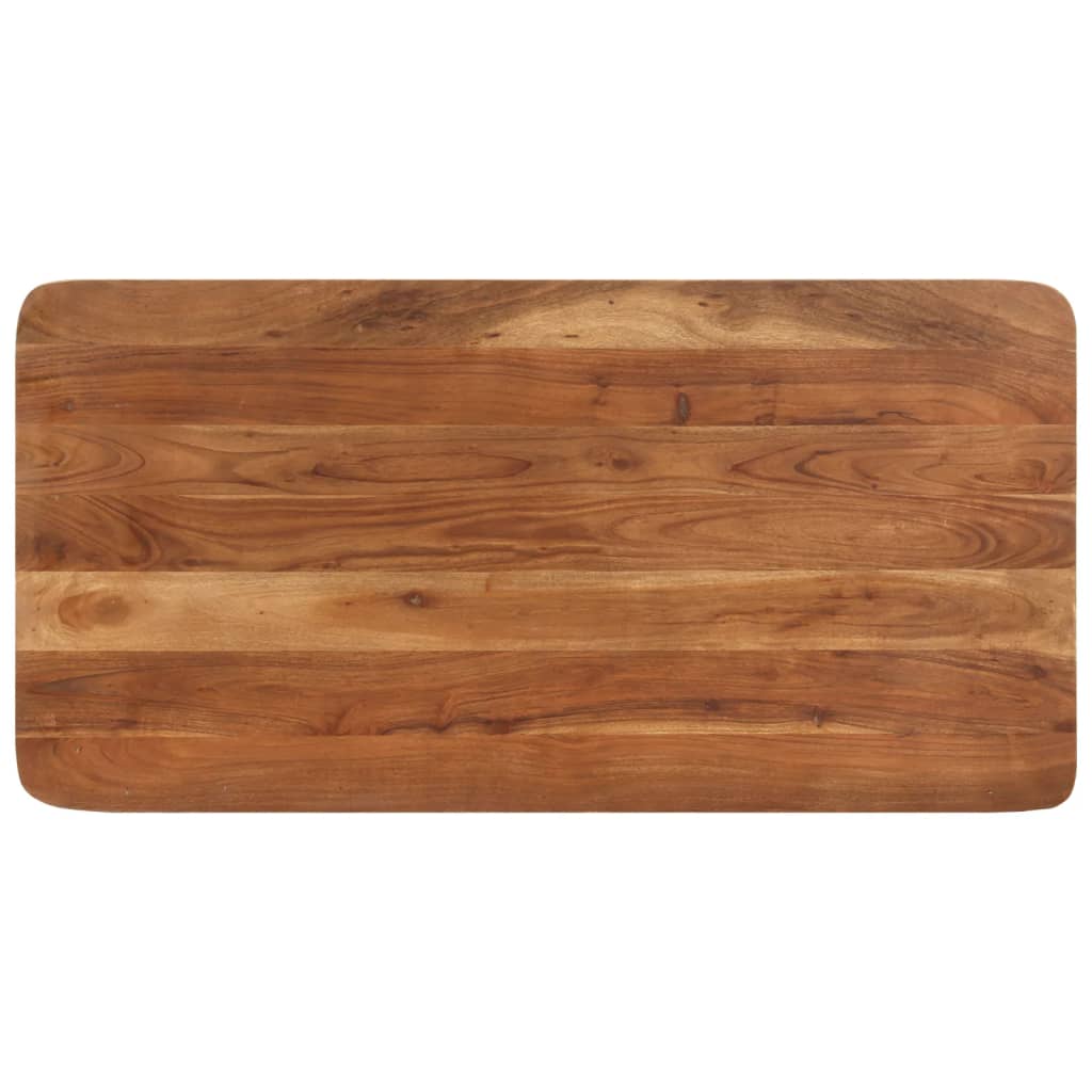 Tavolo da Bar in Legno Acacia con Finitura Ambra 110x55x106 cm