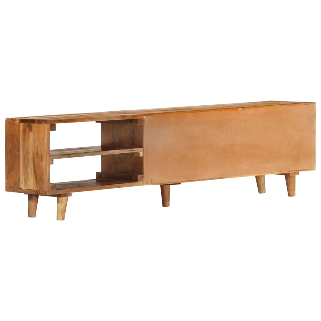 Mobile TV Massello di Acacia con Finitura Ambra 140x30x40 cm